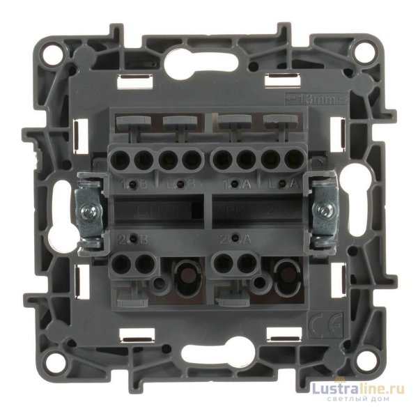 Переключатель двухклавишный Legrand Etika 10A 250V белый 672212