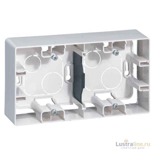 Коробка для накладного монтажа 2-постовая Legrand Etika белая 672530