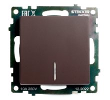 Выключатель 1-клавишный Stekker Катрин GLS10-7101-04 49022
