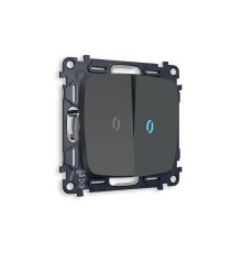 Комплект механизма 2-кл проходного выключателя с подсветкой Ambrella Volt Omega MO904040