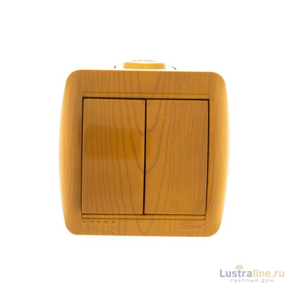 Выключатель двойной Lezard Nata 710-0700-101