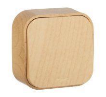 Переключатель одноклавишный на 2 направления Legrand Quteo 10A 250V дерево 782264
