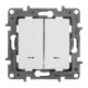 Переключатель двухклавишный Legrand Etika с подсветкой 10A 250V антрацит 672616
