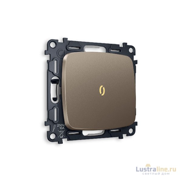 Комплект механизма 1-кл выключателя с подсветкой Ambrella Volt Omega MO632010