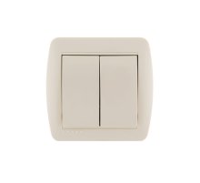 Выключатель двойной Lezard Demet 711-0300-101