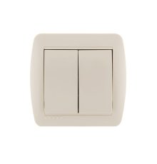 Выключатель двойной Lezard Demet 711-0300-101