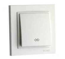 Выключатель одноклавишный перекресный Mono Electric Despina 10А 250В слоновая кость 102-010025-112