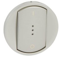 Лицевая панель Legrand Celiane выключателя одноклавишного с подсветкой титановая 068323