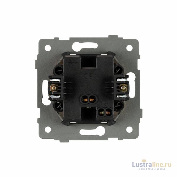 Механизм выключателя одноклавишный непроходной Arlight SWT-MK01-PL-WH-V (250V, 10A) 049867