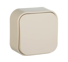 Выключатель одноклавишный Legrand Quteo 10A 250V слоновая кость 782230