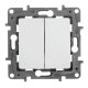 Переключатель двухклавишный Legrand Etika 10A 250V антрацит 672612