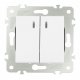 Выключатель двухклавишный с подсветкой Arte Milano 203.31-2.white