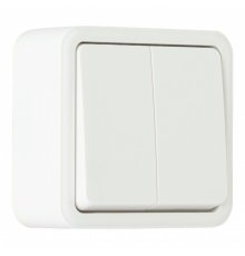 Выключатель двухклавишный проходной Arte Milano 310.32-2.white