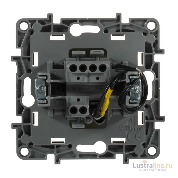 Переключатель одноклавишный Legrand Etika с подсветкой 10A 250V белый 672215