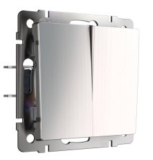 Выключатель двухклавишный Werkel глянцевый никель W1120002 4690389157882