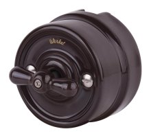 Выключатель Werkel на 4 положения двухклавишный Retro коричневый W5620014 4690389166754