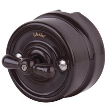 Выключатель Werkel на 4 положения двухклавишный Retro коричневый W5620014 4690389166754