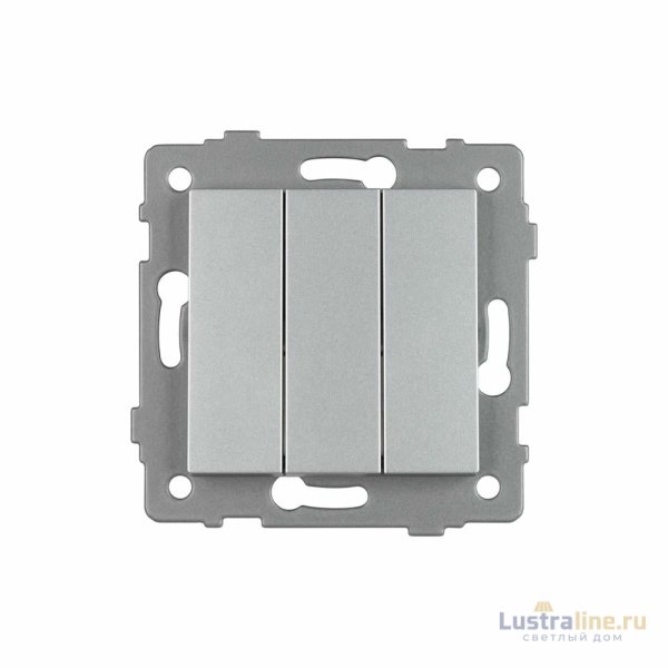 Механизм выключателя трехклавишный непроходной Arlight SWT-MK03-PL-GR-V (250V, 10A) 049898