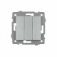 Механизм выключателя трехклавишный непроходной Arlight SWT-MK03-PL-GR-V (250V, 10A) 049898