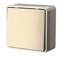 Выключатель одноклавишный Werkel Gallant шампань рифленый W5010010 4690389163753