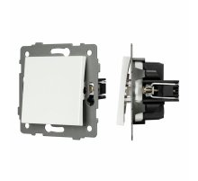 Механизм выключателя одноклавишный непроходной Arlight SWT-MK01-PL-WH-V (250V, 10A) 049867