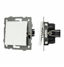 Механизм выключателя одноклавишный непроходной Arlight SWT-MK01-PL-WH-V (250V, 10A) 049867