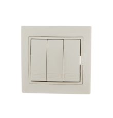 Выключатель тройной Lezard Mira 701-0303-109