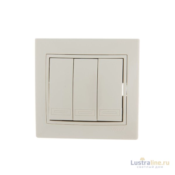Выключатель тройной Lezard Mira 701-0303-109