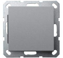 Выключатель перекрестный Jasmart одноклавишный в комплекте с накладкой 10A 250V цвет алюминий G3013S