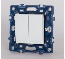 Выключатель двухклавишный ELBI Moda Vox 611-040232-202