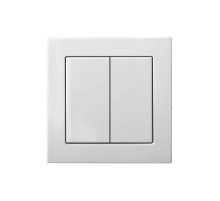 Выключатель двухклавишный с подсветкой Liregus Epsilon 28-006