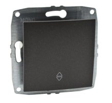 Выключатель одноклавишный перекресный Mono Electric Despina-Larissa 10А 250В графит 500-002025-112