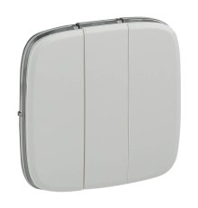Лицевая панель Legrand Valena Allure выключателя трехклавишного белая 755035