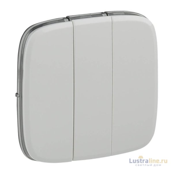 Лицевая панель Legrand Valena Allure выключателя трехклавишного белая 755035