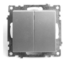 Выключатель 2-клавишный Stekker Катрин 39578