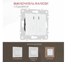 Выключатель жалюзи с подсветкой Arte Milano 203.39-2.white
