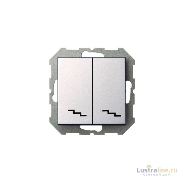 Переключатель двухклавишный Liregus Epsilon 28-179
