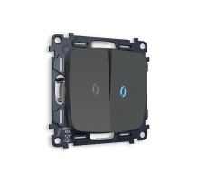 Комплект механизма 2-кл выключателя с подсветкой Ambrella Volt Omega MO904020