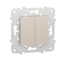 Выключатель двухклавишный Schneider Electric Unica New NU521144