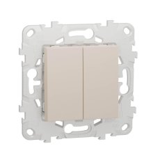 Выключатель двухклавишный Schneider Electric Unica New NU521144