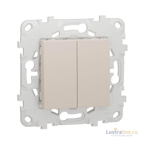 Выключатель двухклавишный Schneider Electric Unica New NU521144
