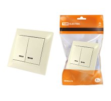 Выключатель двухклавишный с подсветкой Лама TDM Electric SQ1815-0105