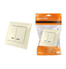 Выключатель двухклавишный с подсветкой Лама TDM Electric SQ1815-0105