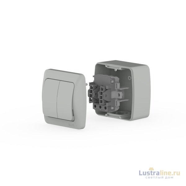 Выключатель двухклавишный ELBI Eva 554-011500-202