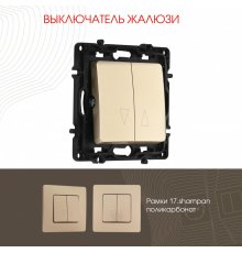 Выключатель жалюзи Arte Milano 217.38-2.shampan