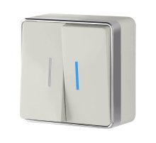 Выключатель двухклавишный с подсветкой Werkel Gallant слоновая кость W5020103 4690389164187