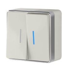 Выключатель двухклавишный с подсветкой Werkel Gallant слоновая кость W5020103 4690389164187