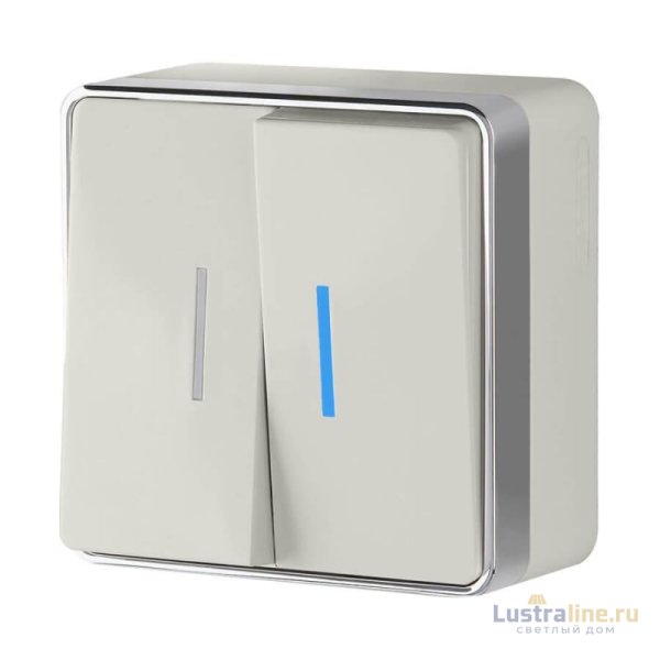 Выключатель двухклавишный с подсветкой Werkel Gallant слоновая кость W5020103 4690389164187