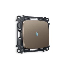 Комплект механизма 1-кл выключателя с подсветкой Ambrella Volt Omega MO632020