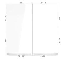 Проходной переключатель двухклавишный с подсветкой Voltum S70 VLS020401